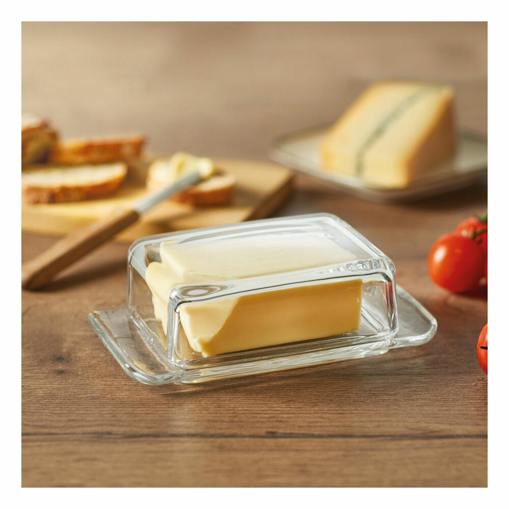 montana: :brunch butter dish, butter bell, butter dish, butter tin, butter box, glass, 18.5 cm x 10.5 cm, 057210