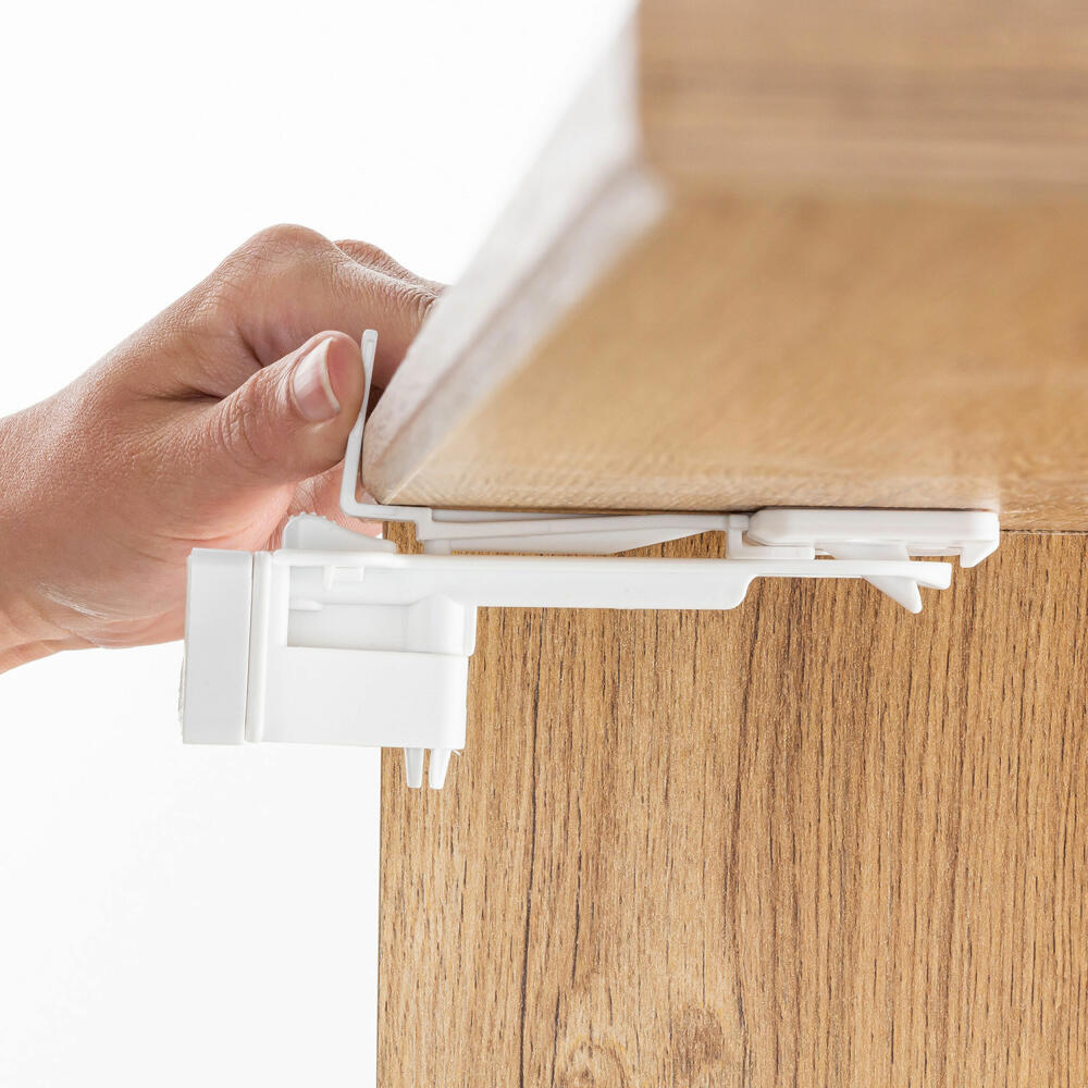 reer cutlery drawer lock, set of 2, drawer lock, child safety lock, child safety lock, white, 71090