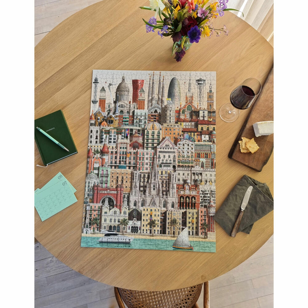 Martin Schwartz Puzzle Barcelona, Städtepuzzle Spanien, 50 x 70 cm, 1000 Teile, MS0607