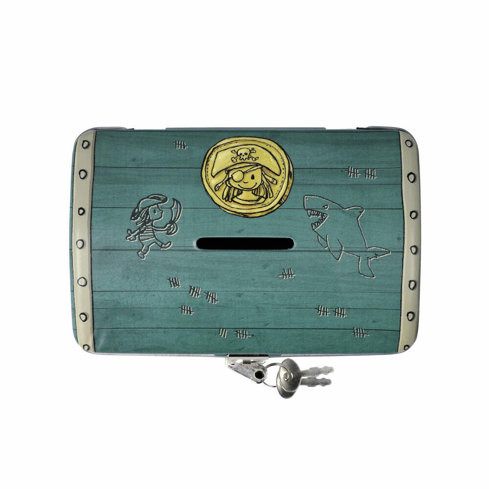 Goebel Spardose Anouk - Schatzsuche, mit Schloss und Schlüssel, Metall, Bunt, 8 cm, 23600111