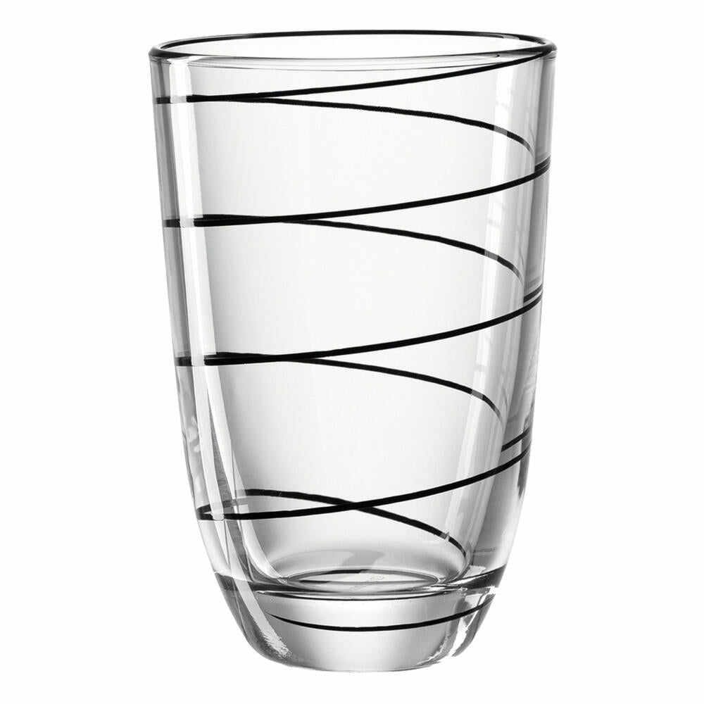 montana: :jolly drinking glass, set of 6, water glass, juice glass, long drink glass, water glass, black, 290 ml, 057348