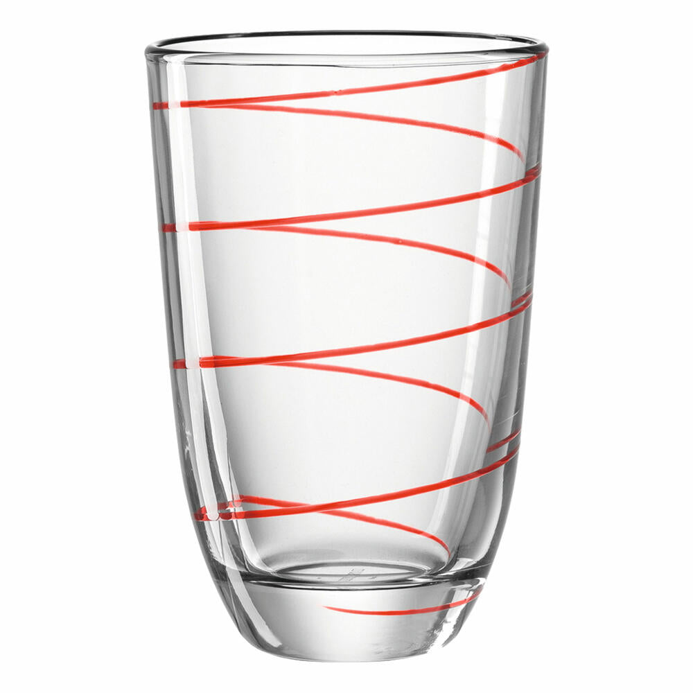 montana: :jolly drinking glass, set of 6, water glass, juice glass, long drink glass, water glass, red, 290 ml, 057347