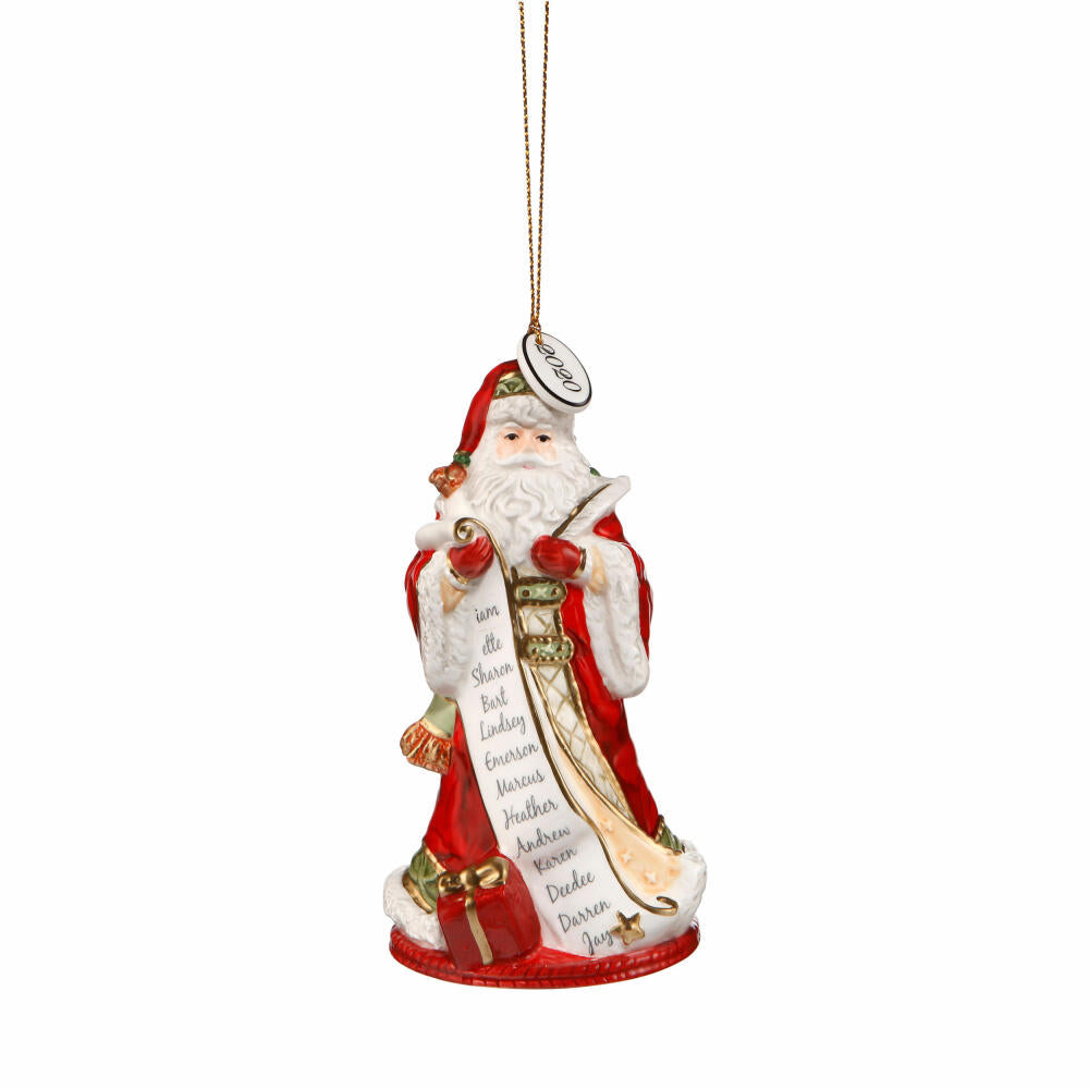 Goebel Figur Jahresglocke Santa 2020, Fitz & Floyd, Weihnachten, Steingut, Bunt, 51001321