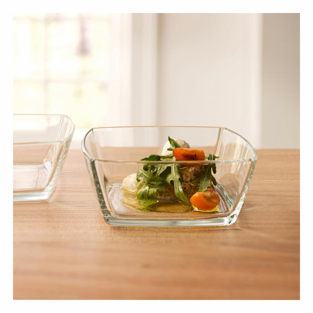 montana: :carré bowl, set of 12, salad bowl, bowl, cereal bowl, glass bowl, glass, Ø 16 cm, 085119