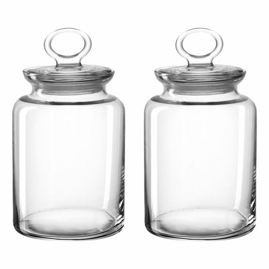 montana: :cake tin, set of 2, storage tin, storage jar, candy jar, glass, 1.2 L, 046872