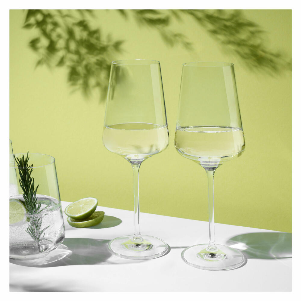 Ritzenhoff white wine glass set of 2 light white Julie 001, Nadine Niggemeier, crystal glass, 400 ml, 6111006