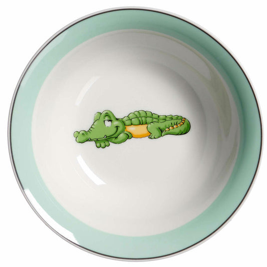 Ritzenhoff & Breker Kinderset Happy Zoo - Krokodil Koko, 3-tlg., Geschirr, Porzellan, Bunt, 413281