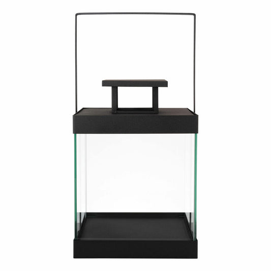 Blomus Laterne FINCA, Indoor-Laterne, klein, Windlicht, Glas, Stahl pulverbeschichtet, Schwarz, 29.5 cm, 63686