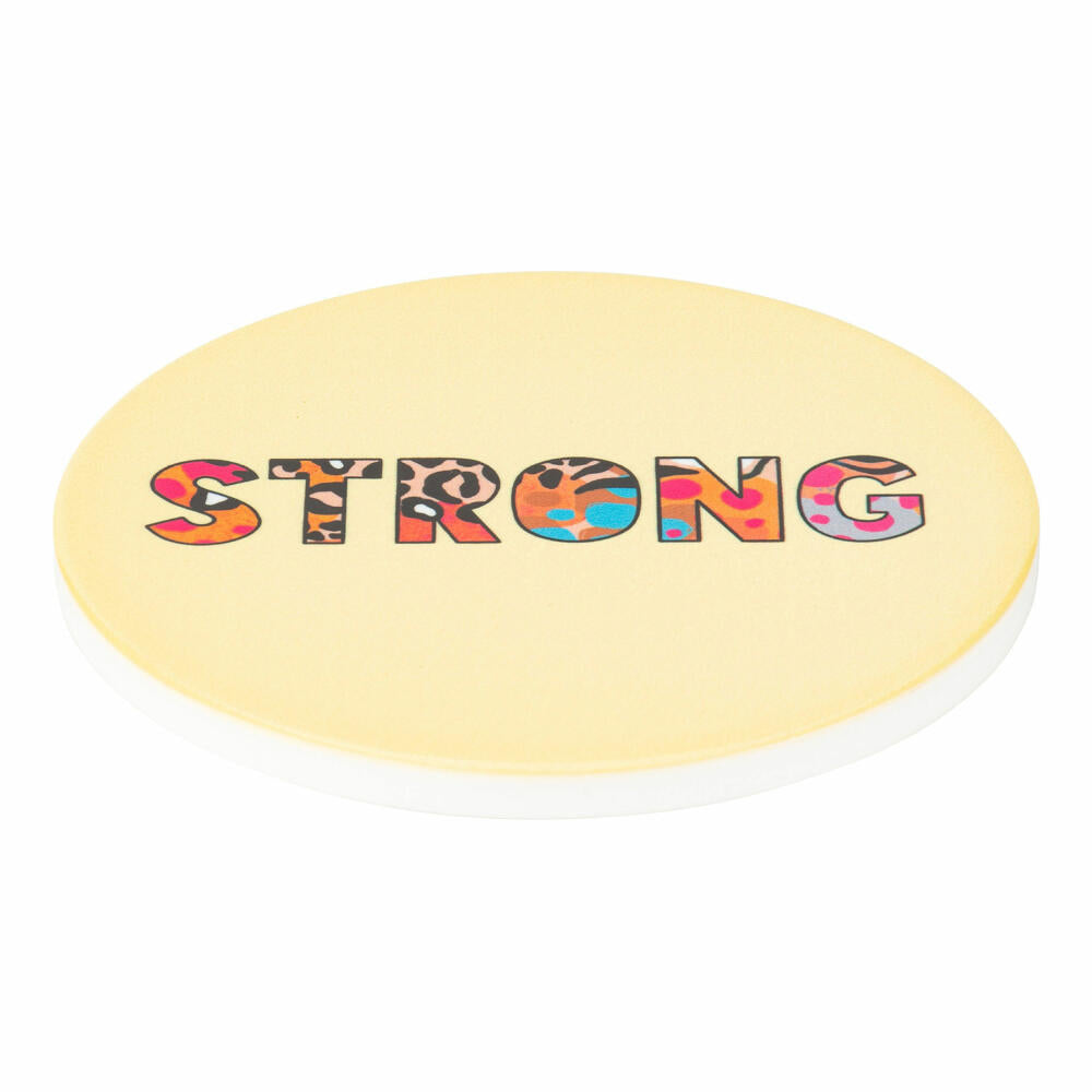 Maxwell &amp; Williams BE FIERCE Ceramic Coaster Strong, Coaster, Ceramic / Cork, 10 cm, DU0416