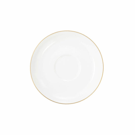 Seltmann Weiden Liberty tea saucer, saucer, underplate, porcelain, gold rim, Ø 13 cm, 001.765030