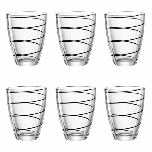 montana: :jolly drinking glass, set of 6, water glass, juice glass, drinking cup, water glass, black, 220 ml, 057344