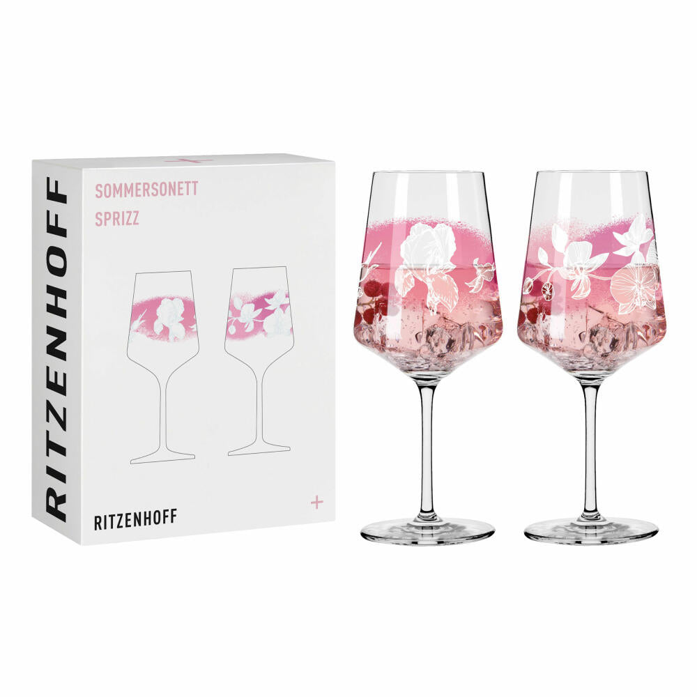 Ritzenhoff Aperol-Glas Sommersonett Sprizz 2er-Set 003, Aperitifglas, Romi Bohnenberg, Kristallglas, 544 ml, 3461003