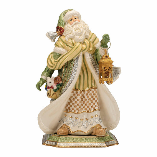 Goebel Figurine Santa with Lantern, Fitz and Floyd, Stoneware, Colorful, 33 cm, 51001571