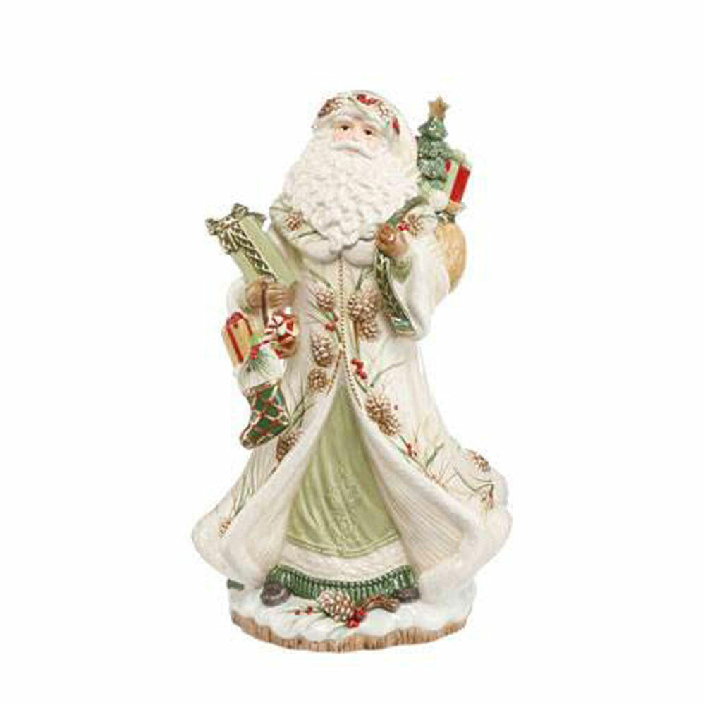 Goebel FF S Santa mit Geschenken grün Fitz and Floyd Fitz  Floyd Christmas Collection Bunt Steingut 51001161