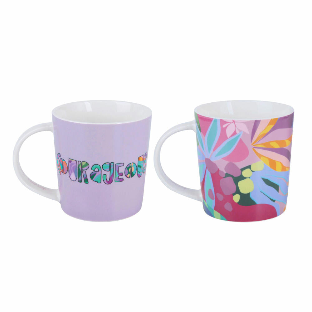 Maxwell & Williams BE FIERCE Becher-Set Courageous, 2er Set, Kaffeebecher, Teetasse, Tasse, in Geschenkbox, Porzellan, 380 ml, DX1282