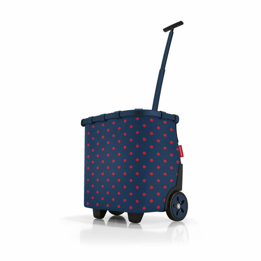 reisenthel carrycruiser, Einkaufsroller, Einkaufswagen, Trolley, Einkaufstrolley, Polyestergewebe, Frame Mixed Dots Red, 40 L, OE3076