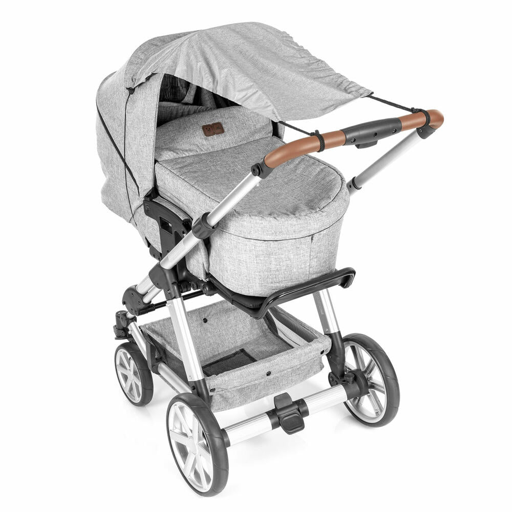 reer ShineSafe+ sun shade, sun protection, UV protection, stroller, grey melange, 84231