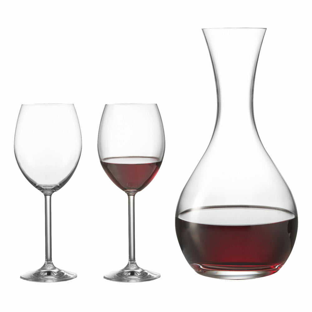 montana: :pure wine set, 3-piece, carafe, red wine glass, wine carafe, wine glass, red wine glass, 042795