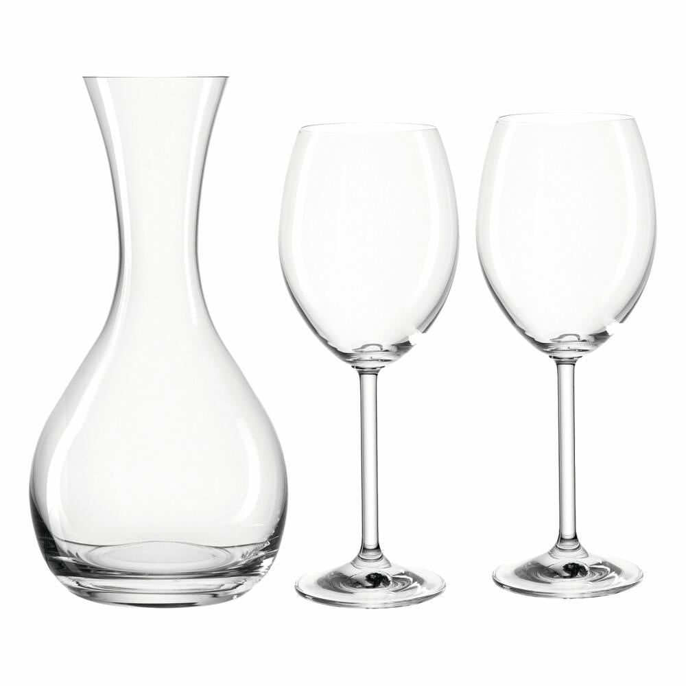 montana: :pure wine set, 3-piece, carafe, red wine glass, wine carafe, wine glass, red wine glass, 042795