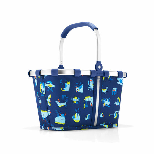 reisenthel carrybag XS kids, shopping basket, basket, picnic basket, carrying bag, polyester fabric, ABC Friends, Blue, 5 L, IA4066