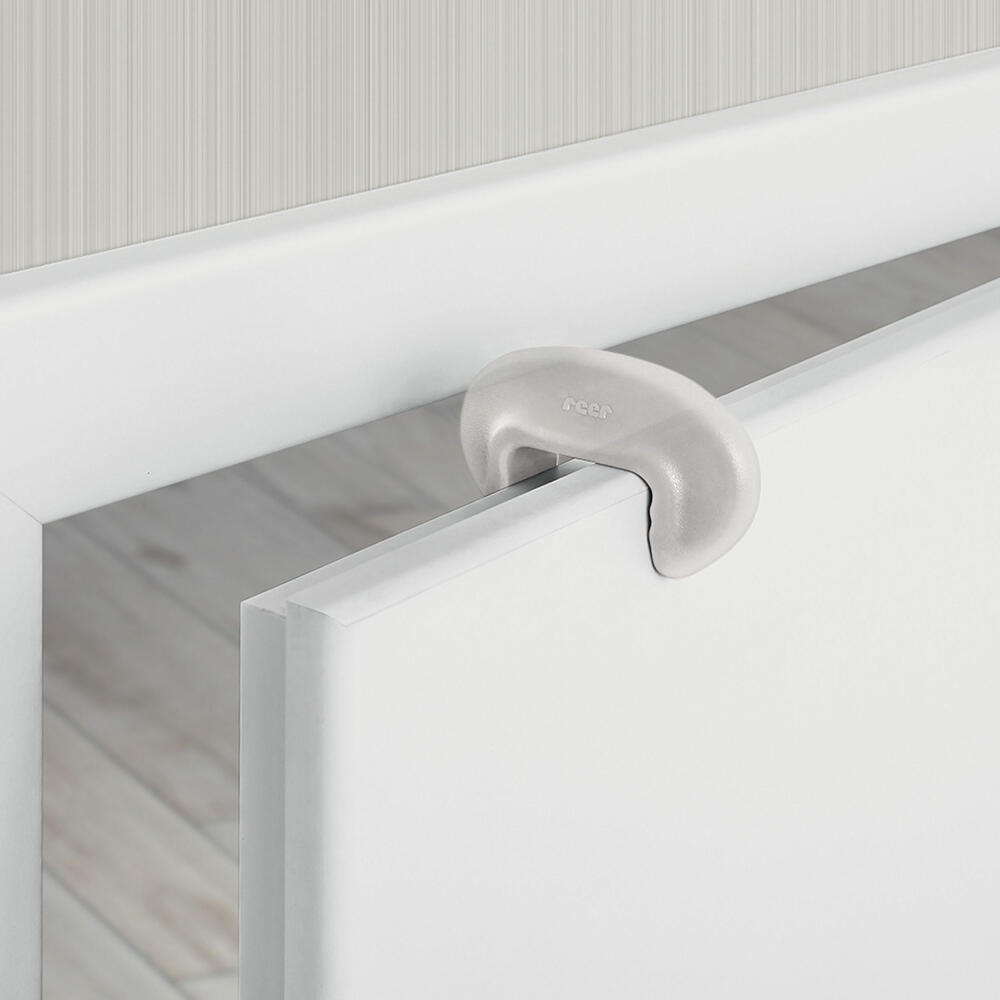 reer Türstopper, Klemmschutz, Kindersicherung, Kinder Sicherung, Tür, Transparent, 70049