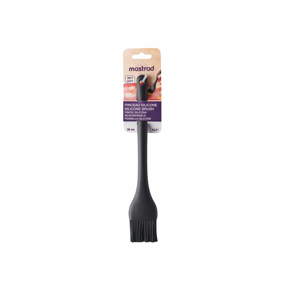 Mastrad Küchenpinsel, Marinierpinsel, Backpinsel, Silikon, Schwarz, 28 cm, F12700