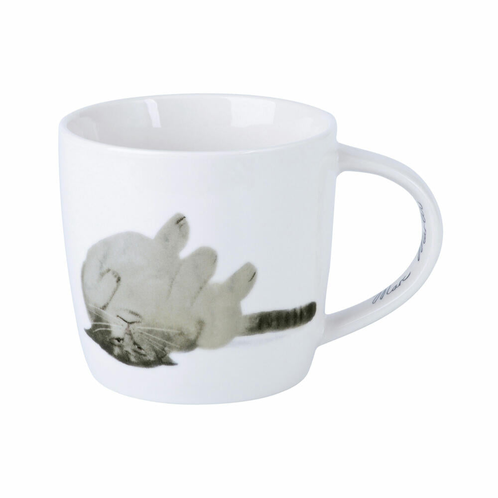 Maxwell & Williams Becher Feline Friends - Upside Down Cat, Katzenbecher, Tasse, Porzellan, 400 ml, DX1225