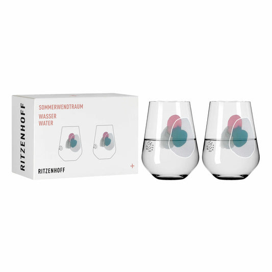 Ritzenhoff Trinkbecher Sommerwendtraum Wasser 2er-Set 001, Wasserglas, Romi Bohnenberg , Kristallglas, 540 ml, 3621001