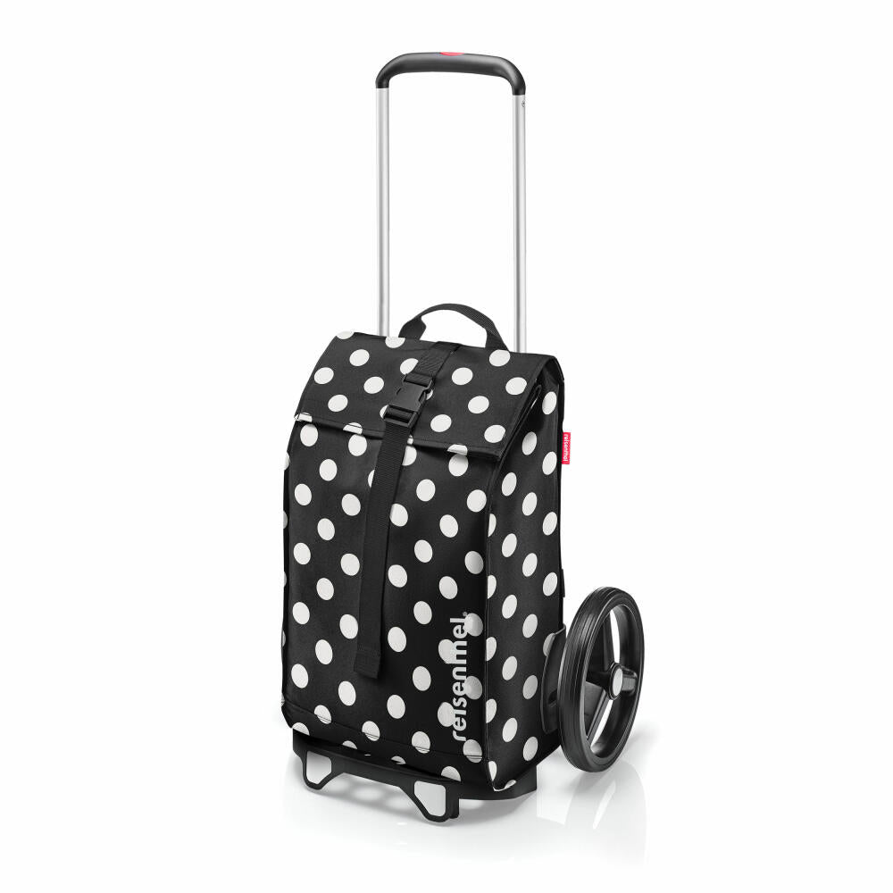 reisenthel citycruiser, Einkaufstrolley mit Tasche, Dots White, 40 L, MJ7073