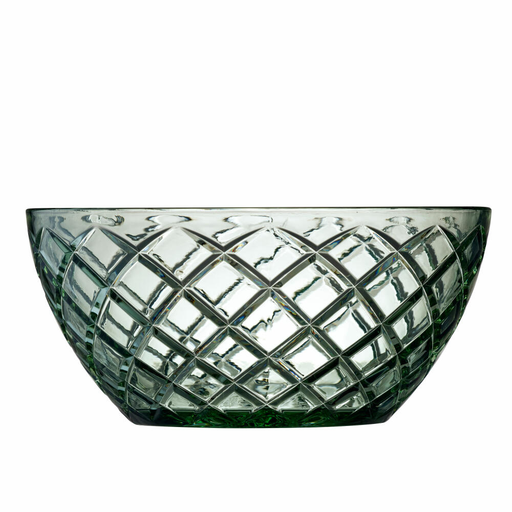 Lyngby Glass Salad Bowl Sorrento, Serving Bowl, Bowl, Glass, Green, 24 cm, 29036