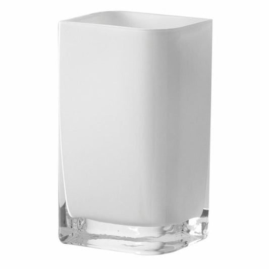 Leonardo Lucca Vase, flower vase, square, glass, 20 x 11 cm, white, 65955