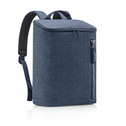 reisenthel overnighter-backpack M, Rucksack, Reisetasche, Herringbone Dark Blue, 13 L, EG4113