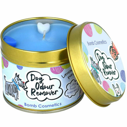 Bomb Cosmetics Scented Candle in Tin Pet Odor Candle, Tin Candle, Blue, PDOGODO04