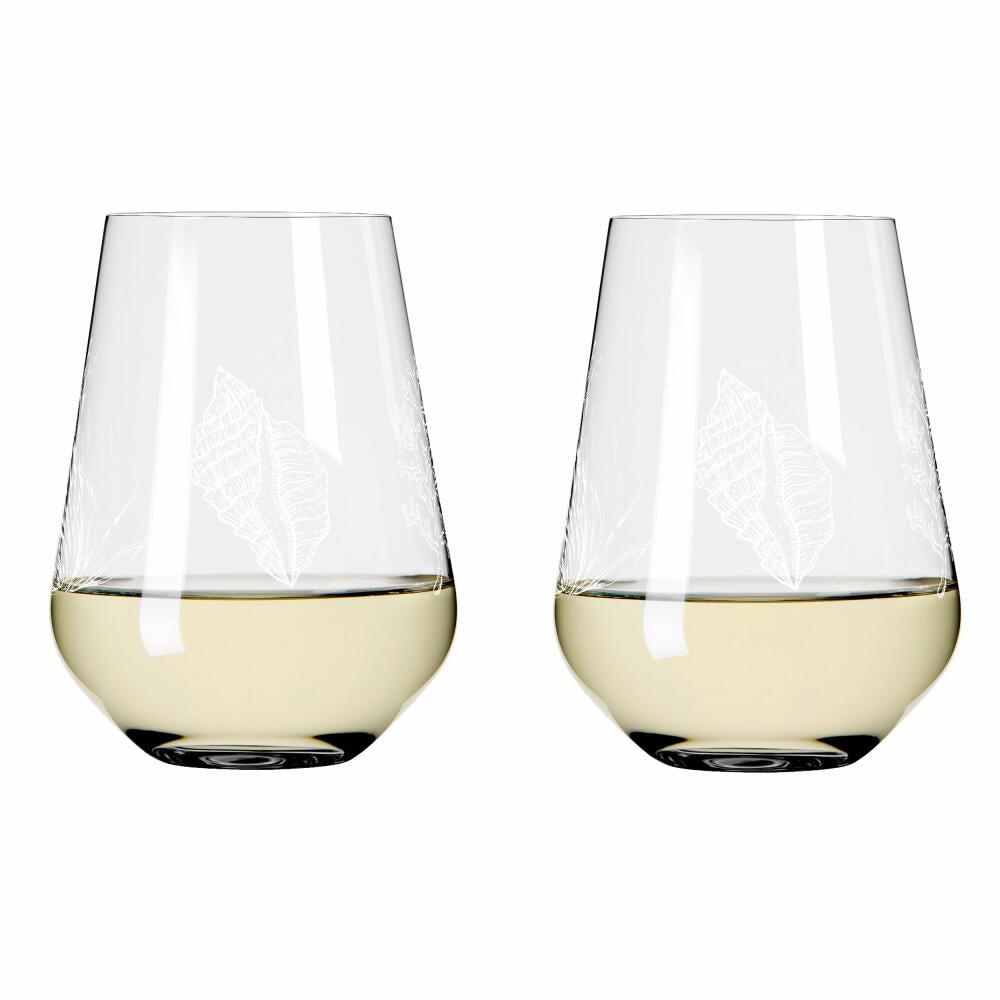 Ritzenhoff water glass set of 2 Oceanside 001, Romi Bohnenberg, crystal glass, 540 ml, 3831001