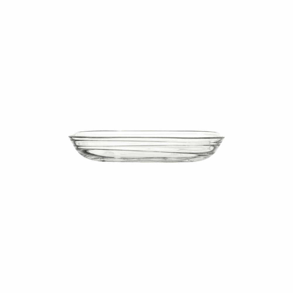 Leonardo Gusto Struttura plates set of 6, glass plates, plate, clear glass, glass, D 17 cm, 14740