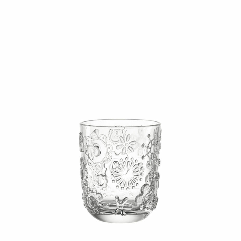 Leonardo Fiorita Trinkglas 6er Set, Saftglas, Wasserglas, Becher, Eisboden, Glas, 250 ml, 14782