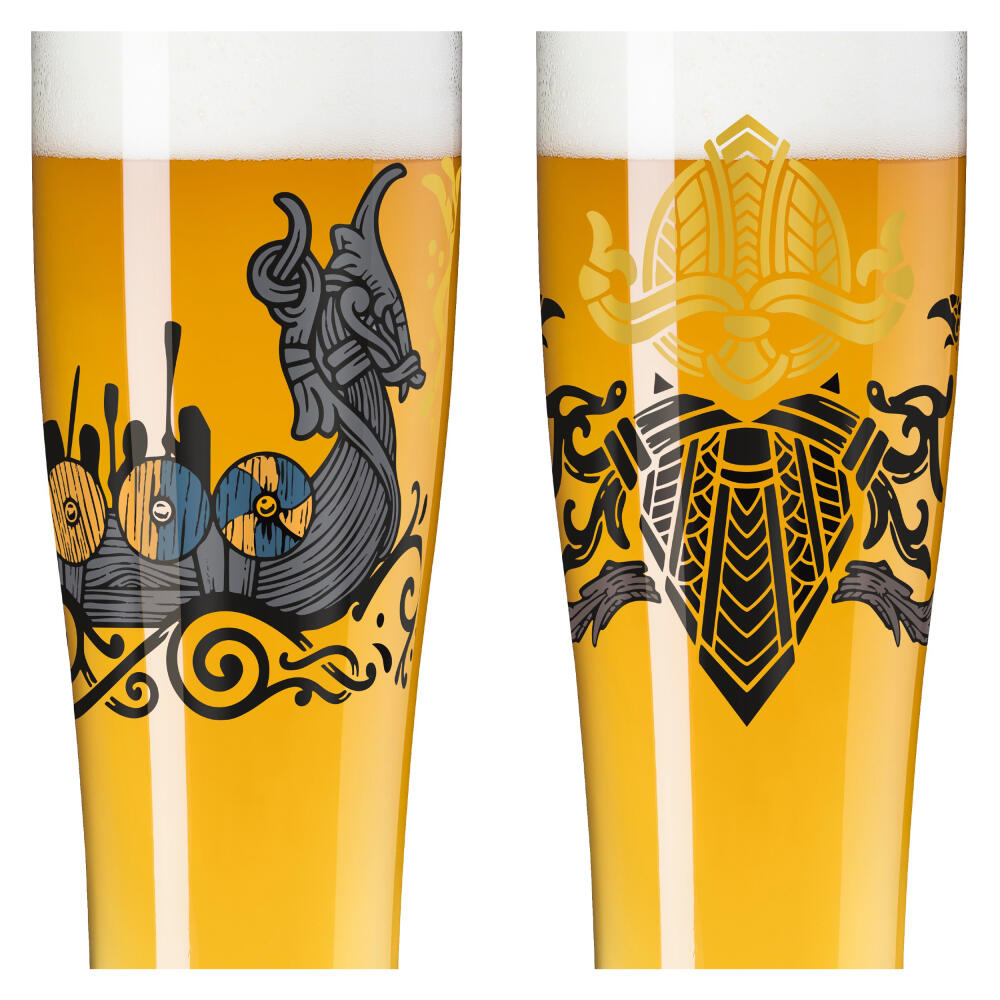 Ritzenhoff wheat beer glass set of 2, custom time 019, 020, Jakub Vanis, glass, 646 ml, 3481010