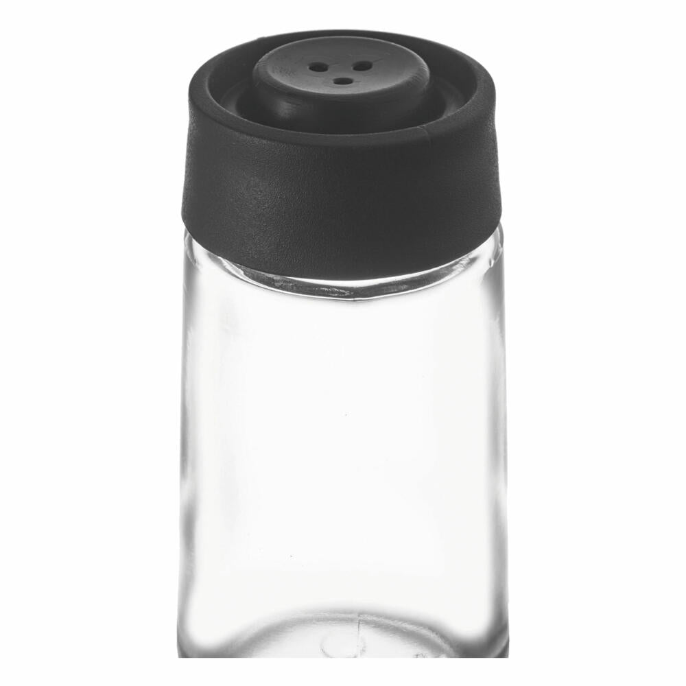 montana: :kitchen salt &amp; pepper shaker set, 2-piece, salt shaker, pepper shaker, spice shaker, glass, H 9.5 cm, 057277