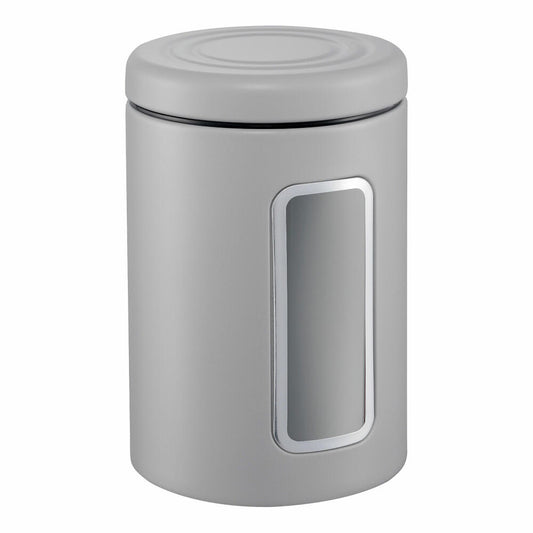 Wesco Classic Line storage container, storage container, kitchen container, storage, sheet steel, acrylic, cool grey matt, 2 L, 321206-79