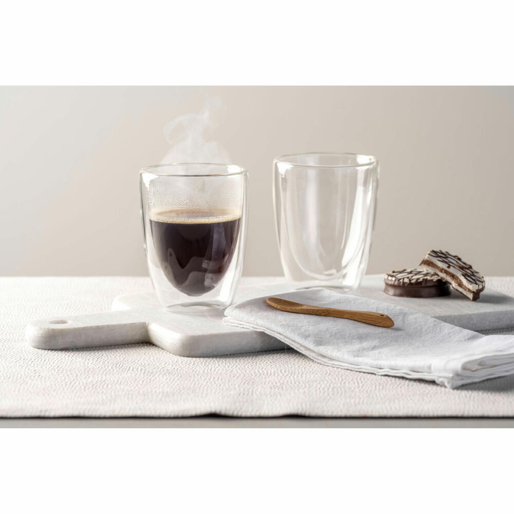 Leonardo double-walled mug Duo, set of 2, tea mug, mug, cup, double-walled, borosilicate glass, clear, 300 ml, 053060