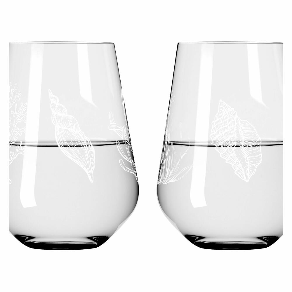 Ritzenhoff water glass set of 2 Oceanside 001, Romi Bohnenberg, crystal glass, 540 ml, 3831001