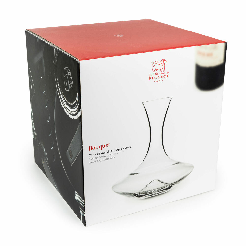 Peugeot Saveurs Wein-Accessoires Bouquet Karaffe, Weinkaraffe, Dekanter, Glaskaraffe, Wein, Glas, 750 ml, 230319