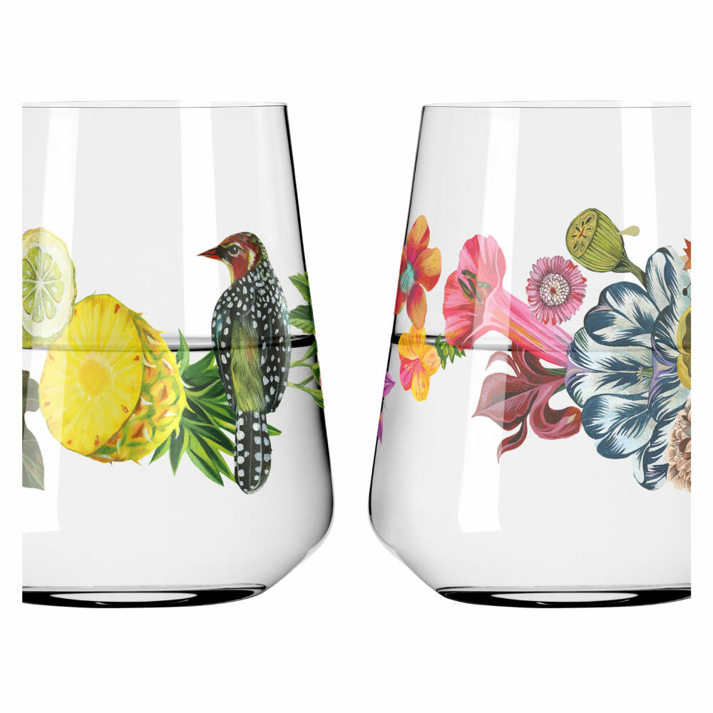 Ritzenhoff universal glass set of 2 Sommertau 001, 002, Olaf Hajek, crystal glass, 510 ml, 2932001