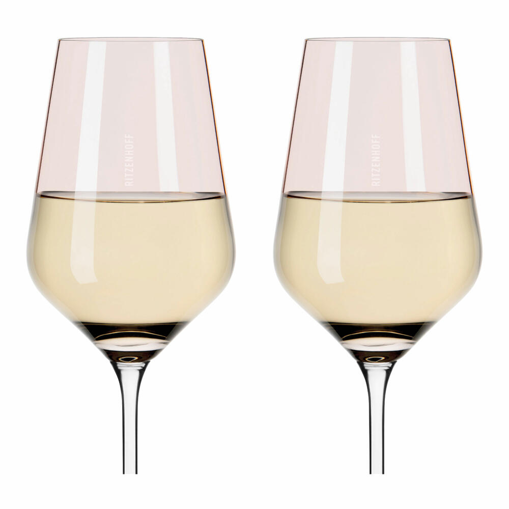 Ritzenhoff wine glasses Fjordlicht white wine set of 2 001, white wine glass, Ritzenhoff inhouse, crystal glass, 380 ml, 3641001