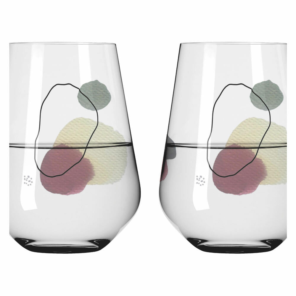 Ritzenhoff water glass set Sommerwendtraum 02, 2-piece, Romi Bohnenberg, crystal glass, 540 ml, 3621002