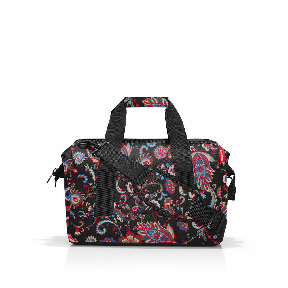 reisenthel allrounder M, travel bag, sports bag, shoulder bag, Paisley Black, 18 L, MS7064