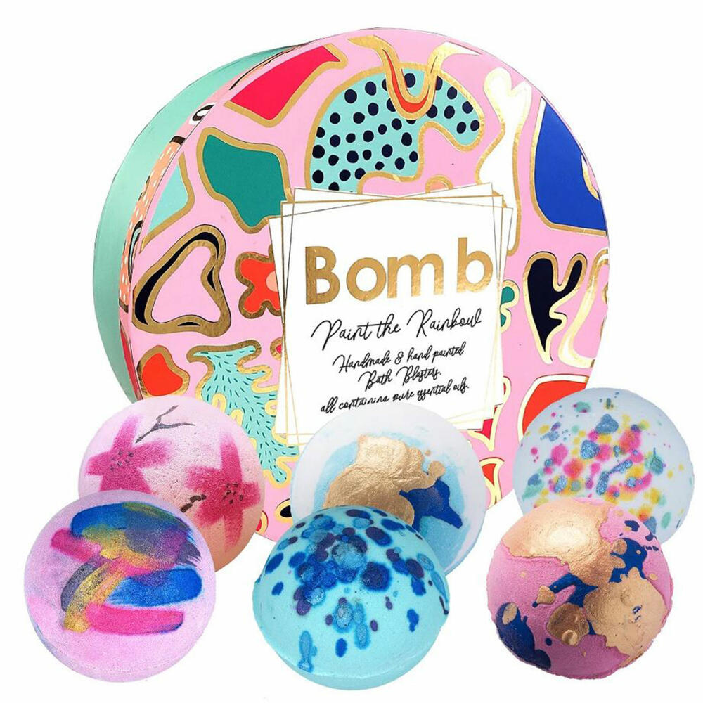 Bomb Cosmetics Bade-Geschenkset 6-tlg. Paint The Rainbow Blaster, Badebomben, Bunt, GPAIRAI04