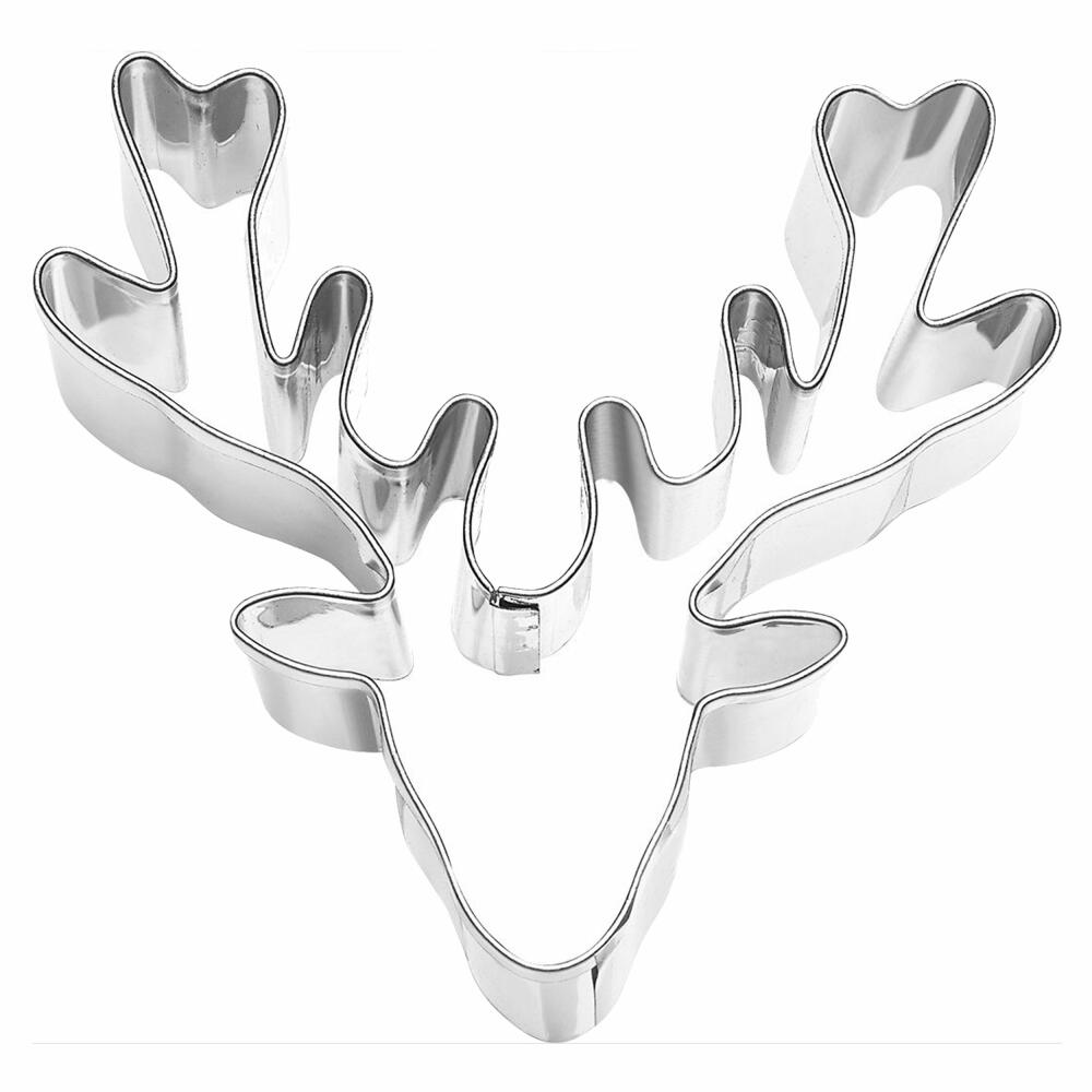 Birkmann cookie cutter deer antler, cookie cutter, cookie mold, biscuit, cookies, stainless steel, 8.5 cm, 191020