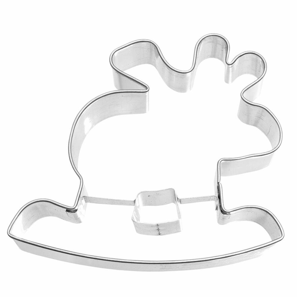 Birkmann cookie cutter rocking moose, cookie cutter, cookie mold, biscuit, cookies, stainless steel, 9.5 cm, 191570