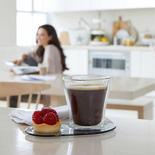 Leonardo Duo Basalto Untersetzer, 6er Set, Glasuntersetzer, Tassenuntersetzer, Untertasse, Unterteller, Glas, 029636